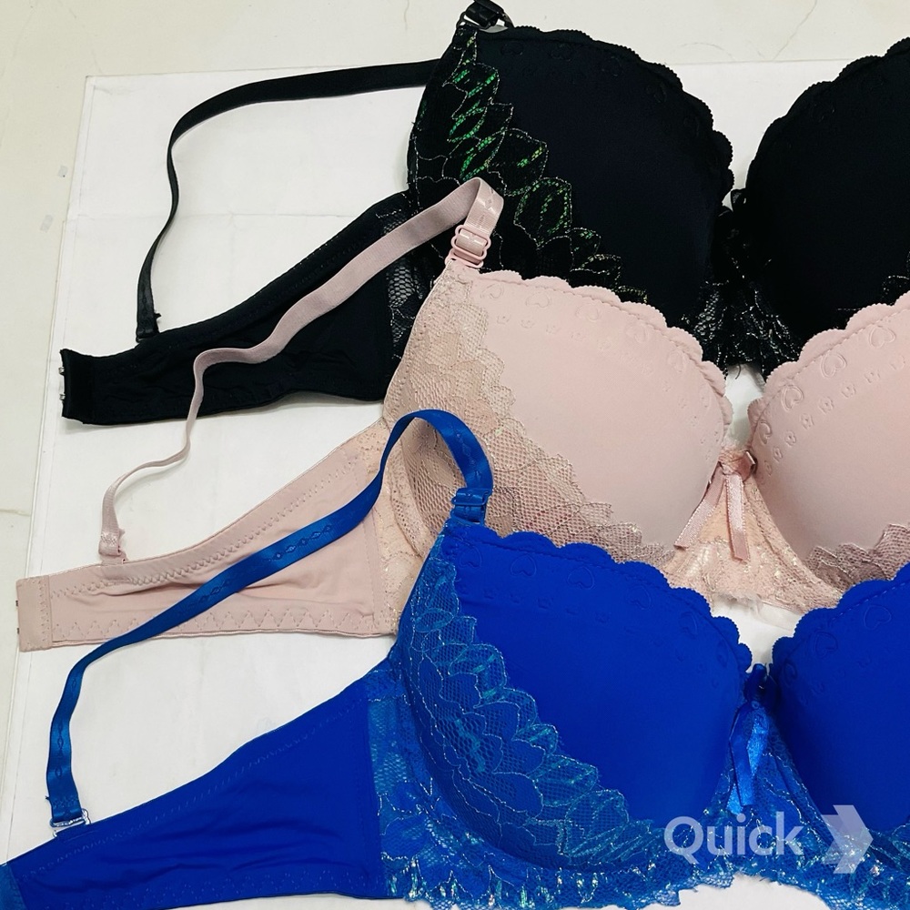 34C - NWT 3 pcs Floral Lace Contour Bras